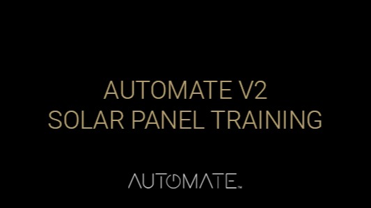 Automate V2 Solar Panel Training