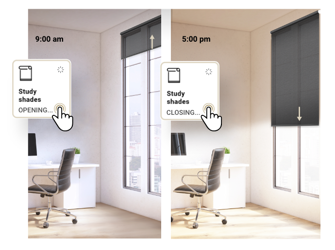 predictive shade positioning- automate app help