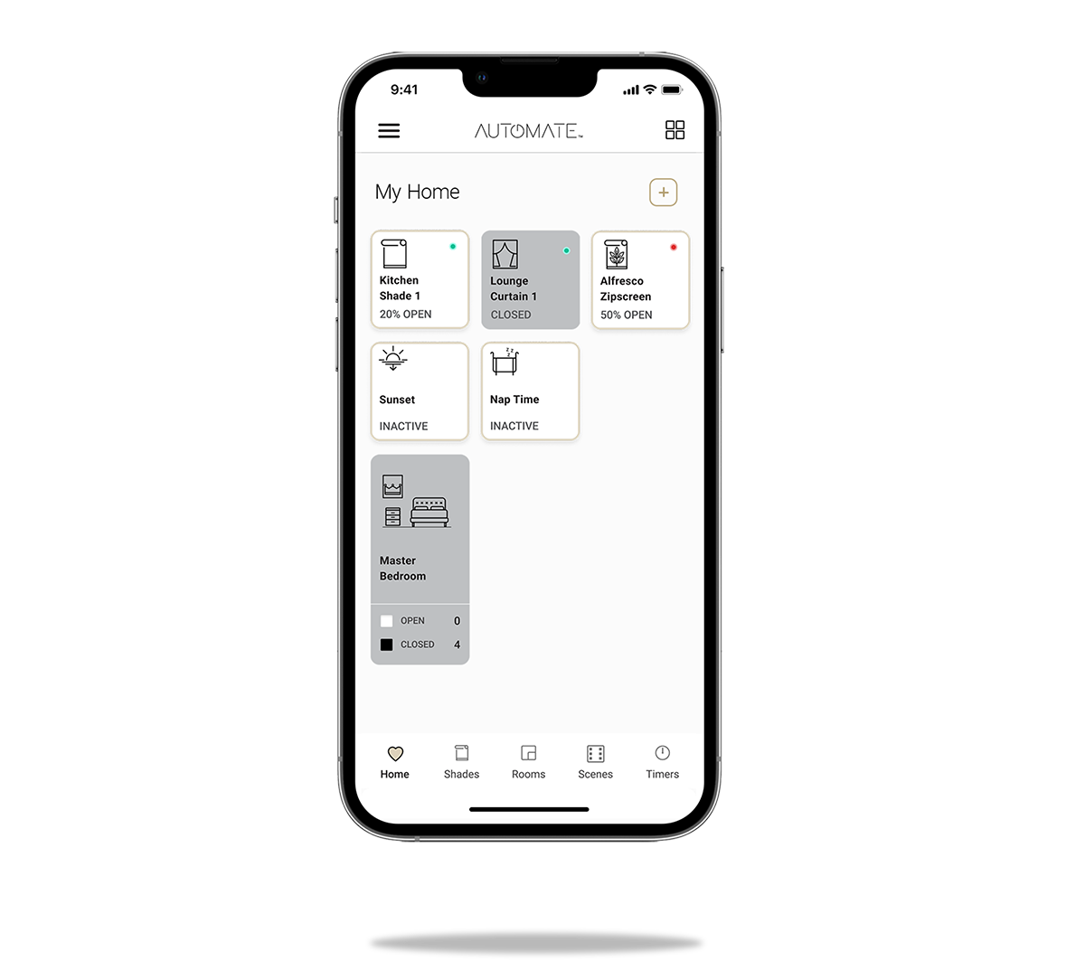 motorised roller shades - automate pulse 2 app home screen motorised roller shades - automate pulse 2 app home screen
